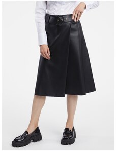 Orsay Černá dámská koženková sukně - Dámské