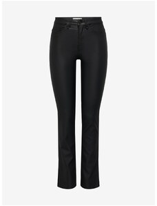 Černé dámské koženkové kalhoty ONLY Fern - Dámské