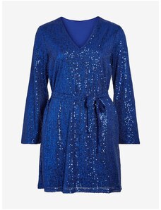 Modré dámské šaty VILA Viglitas Deep - Dámské