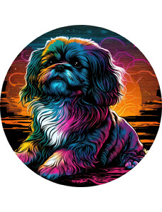 LANIGA Podtácek lepenka-korek - Shih tzu - Color Wave