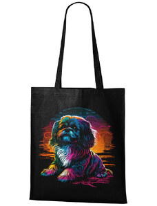 Plátěná taška - Shih tzu - Color Wave