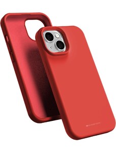 Ochranný kryt na iPhone 15 - Mercury, Silicone Lavender Red