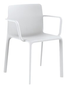 VONDOM Bílá plastová jídelní židle KES s područkami