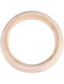 Dřevěný kruh / macrame, ucha na tašky vnější Ø11,2 cm