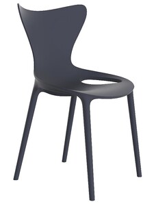 VONDOM Tmavě modrá plastová jídelní židle LOVE