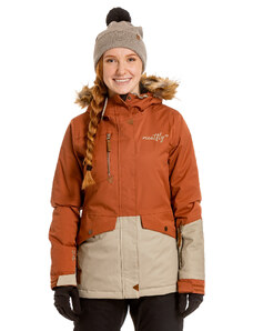 Meatfly dámská SNB & SKI bunda Athena Premium Ginger/Eucalyptus | Oranžová