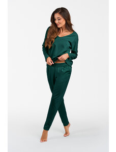 Italian Fashion Dámská tepláková souprava Karina s dlouhým rukávem, dlouhé kalhoty - zelená