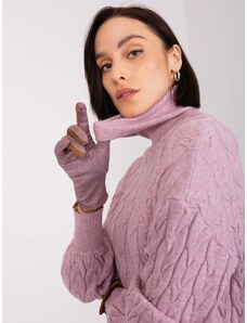 Fashionhunters Tmavě fialové dámské dotykové rukavice