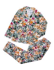 Dámské pyžamo 175/061 oranžovofialové květiny - Karol