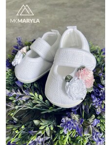 Kojenecké bílé společenské boty MK38