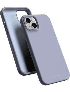 Ochranný kryt na iPhone 15 PLUS - Mercury, Silicone Lavender Gray