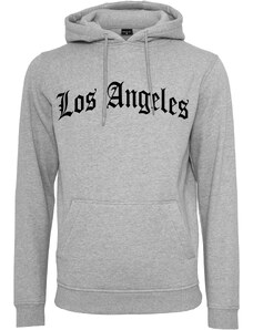 MT Men Los Angeles text Hoody heather grey