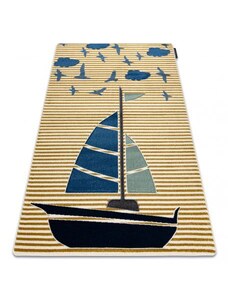 Dywany Luszczow Kusový koberec PETIT PLACHETNICE, LOĎ, zlatý