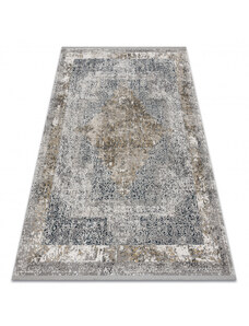 Dywany Luszczow Kusový koberec TULS střapce 51323 Vintage, rámu, růžice slonová kost / šedá