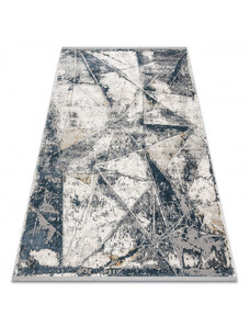 Dywany Luszczow Kusový koberec TULS střapce 51326 Geometrický, mozaika slonová kost / modrý