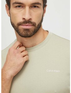 Bavlněné tričko Calvin Klein zelená barva, K10K109894