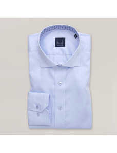 Willsoor Pánská elegantní košile slim fit světle modrá s kontrastním zdobením 15873