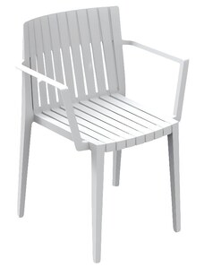 VONDOM Bílá plastová zahradní židle SPRITZ s područkami