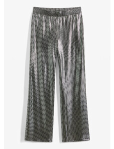 bonprix Třpytivé kalhoty se širokými nohavicemi Stříbrná