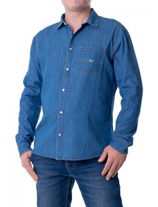 Tommy Hilfiger Tommy Jeans Tjm Cotton Denim Shirt Mid Indigo M DM0DM08399-447 pánské