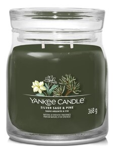 Střední vonná svíčka Yankee Candle Sage & Pine Signature