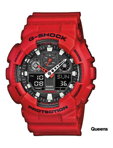 Pánské hodinky Casio G-Shock GA 100B-4AER červené