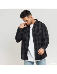 Pánská košile Urban Classics Checked Flanell Shirt Grey / Black