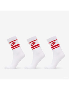 Pánské ponožky Nike NSW Everyday Essential Crew Socks 3-Pack White/ Red
