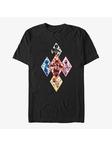 Pánské tričko Merch Hasbro Vault Power Rangers - The Team In Diamonds Unisex T-Shirt Black