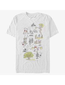 Pánské tričko Merch Disney Classics Winnie The Pooh - Winnie Map Unisex T-Shirt White