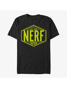 Pánské tričko Merch Hasbro Vault Nerf - Nerf Nation Badge Unisex T-Shirt Black