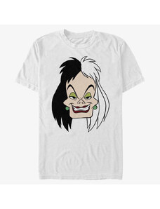 Pánské tričko Merch Disney Classics 101 Dalmatians - Cruella Big Face Unisex T-Shirt White