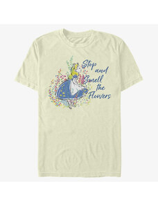 Pánské tričko Merch Disney Classics Alice In Wonderland - Smell the Flowers Unisex T-Shirt Natural