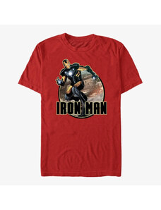 Pánské tričko Merch Marvel Avengers Classic - IronMan Badge Unisex T-Shirt Red