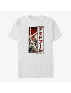 Pánské tričko Merch Marvel Deadpool - Deadpool Sword Kanji Unisex T-Shirt White