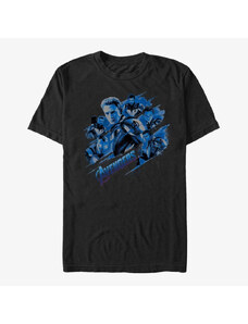 Pánské tričko Merch Marvel Avengers: Endgame - Cap Blue Shot Unisex T-Shirt Black
