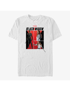 Pánské tričko Merch Marvel Black Widow: Movie - Black Widow Comic Unisex T-Shirt White