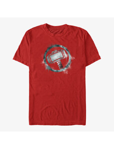 Pánské tričko Merch Marvel Avengers Endgame - Thor Spray Logo Unisex T-Shirt Red