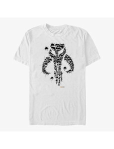 Pánské tričko Merch Star Wars: The Mandalorian - Bullet Holes Unisex T-Shirt White