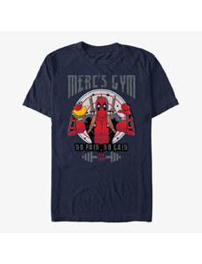 Pánské tričko Merch Marvel Deadpool - Deadpools Gym Unisex T-Shirt Navy Blue