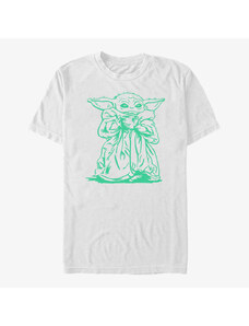 Pánské tričko Merch Star Wars: The Mandalorian - THE CHILD SKETCH Unisex T-Shirt White