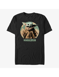 Pánské tričko Merch Star Wars: The Mandalorian - Light Vintage Child Unisex T-Shirt Black