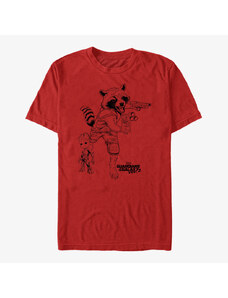 Pánské tričko Merch Marvel GOTG Classic - Furry Bite Unisex T-Shirt Red