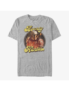 Pánské tričko Merch Star Wars: The Mandalorian - BOUNTY RETRO Unisex T-Shirt Heather Grey