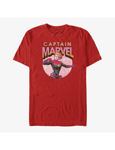 Pánské tričko Merch Marvel Avengers Classic - Captain Marvel Burst Unisex T-Shirt Red