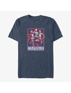 Pánské tričko Merch Marvel Guardians of the Galaxy Vol. 3 - Good Friends Unisex T-Shirt Vintage Heather Navy
