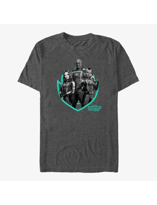 Pánské tričko Merch Marvel Guardians of the Galaxy Vol. 3 - Group B Badge Unisex T-Shirt Dark Heather Grey