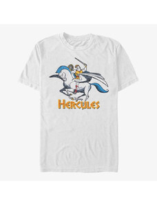 Pánské tričko Merch Disney Hercules - Woodcut Herc Unisex T-Shirt White