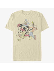 Pánské tričko Merch Disney Classics Mickey Classic - Group Run Unisex T-Shirt Natural