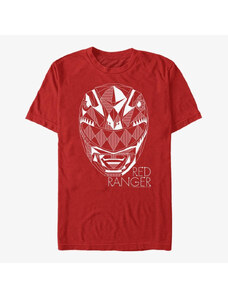 Pánské tričko Merch Hasbro Power Rangers - Red Ranger Lines Unisex T-Shirt Red